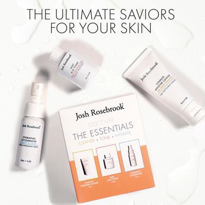 Josh Rosebrook The Essentials Kit - Cleanse, Tone &amp; Hydrate Skincare Set | Complete Moisture Cleanse 1 oz, Daily Acid Toner 0.5 oz, Hydrating Accelerator 1 oz | Travel Size Facial Skin Care
