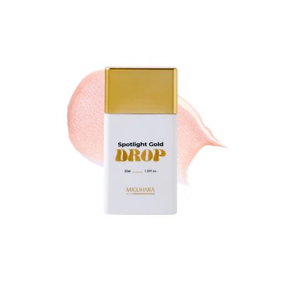 MIGUHARA Spotlight Gold Drop (Champagne Gold) | Skincare-Infused Illuminator | Radiance Boosting Formula | Instant Glow | Lightweight, Vegan Certified | All Skin Types | 1.01 fl oz
