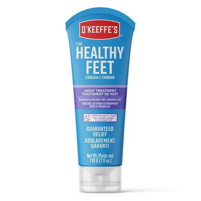 O&#39;Keeffe&#39;s for Healthy Feet Night Treatment Foot Cream; Guaranteed Relief for Extremely Dry; Cracked Feet; Visible Results in 1 Night; 7.0 Ounce Tube; (Pack of 1)