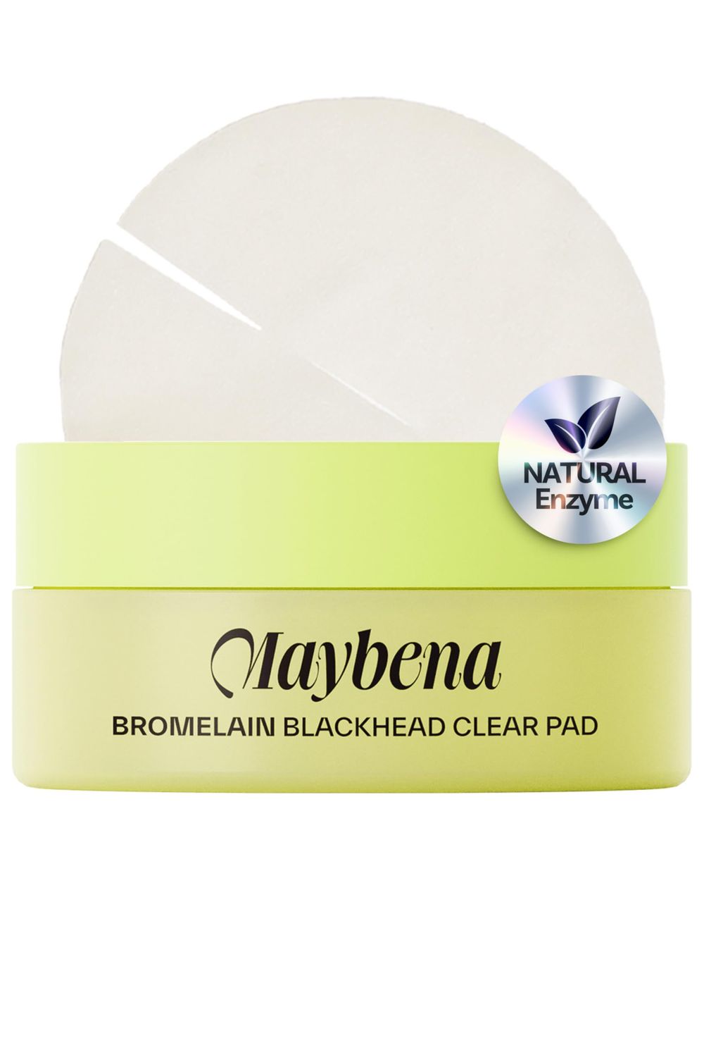 Maybena Bromelain Blackhead Clear Pad | Hydrating Blackhead Remover Pore Minimizer Facial Cleansing Pads w/Panthenol &amp; 6 Plant-Derived Extracts | Non-Irritating Pre-Soaked Face Pads (30 Sheets)