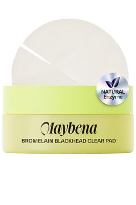 Maybena Bromelain Blackhead Clear Pad | Hydrating Blackhead Remover Pore Minimizer Facial Cleansing Pads w/Panthenol &amp; 6 Plant-Derived Extracts | Non-Irritating Pre-Soaked Face Pads (30 Sheets)