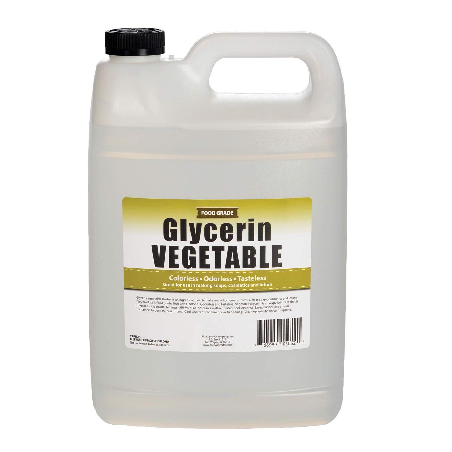 Vegetable Glycerin - 1 Gallon - All Natural, USP Grade - Premium Quality Liquid Glycerin, Excellent Emollient Qualities, Amazing Skin and Hair Benefits, DIY Beauty Products