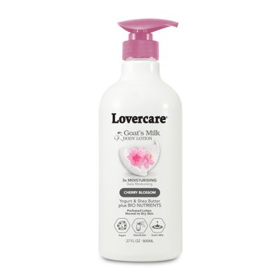 Lovercare Goat Milk Body Lotion for Dry Skin Cherry Blossom 27.05oz (800ml) - Single