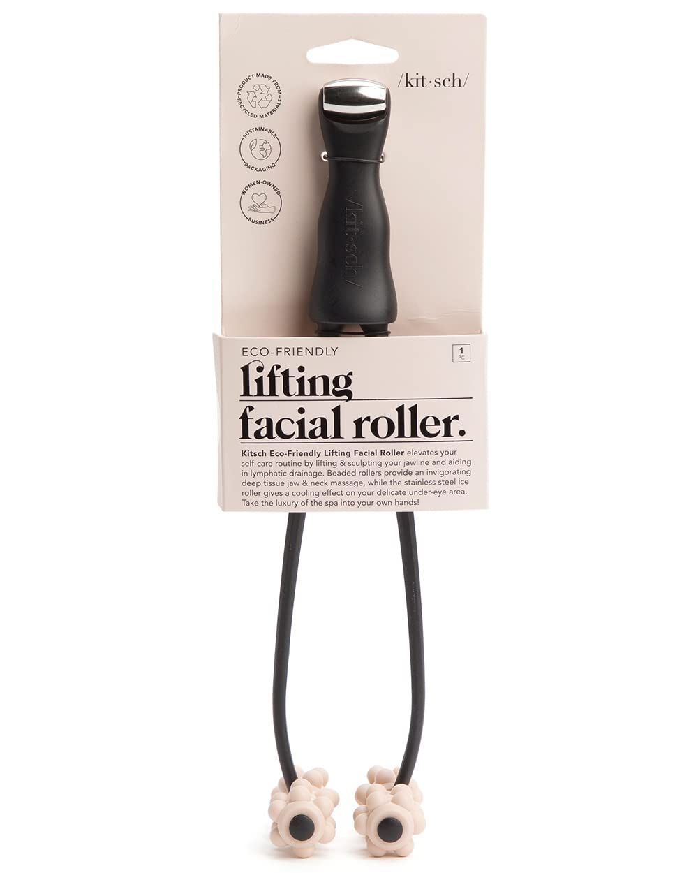 Kitsch Facial Lifting Roller for Wrinkles &amp; Firming | 2-in-1 Eye &amp; Face Massager Tool for Self-Care | Jawline Sculpting, Neck Lifting, and Skin Tightening Facial Roller Massager