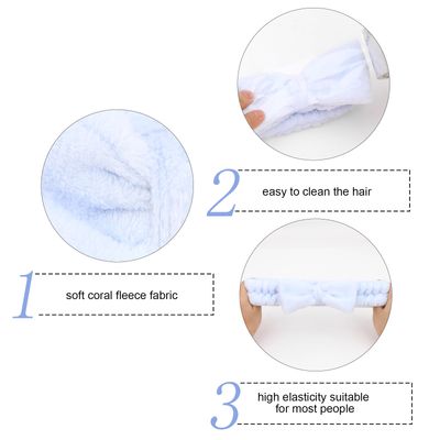 Semato 8 Pcs Bachelorette Party Favor Set Bride Spa Headband Bride Headband and Bridesmaid Headband Skincare Headbands for Women Cute Bow Head Bands Party Supplies (1 bride+ 7 blue)