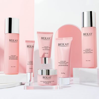O&#39;KADY Avocado hyaluronic Acid Live six-piece set anti-aging,Full size With Cleanser,Toner,Serum,Eye Cream,Lotion,Facial Cream,Primer Cream Travel Kit For Wife Mom