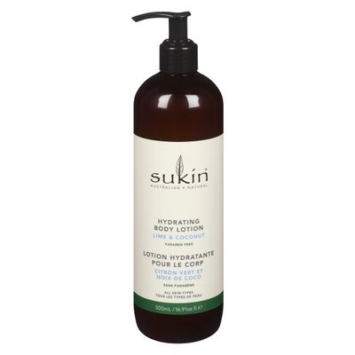Sukin Lime &amp; Coconut Scent Hydrating Body Lotion For Women, For All Skin Type, Paraben Free, 16.91 Fluid Ounces (Pack Of 1)