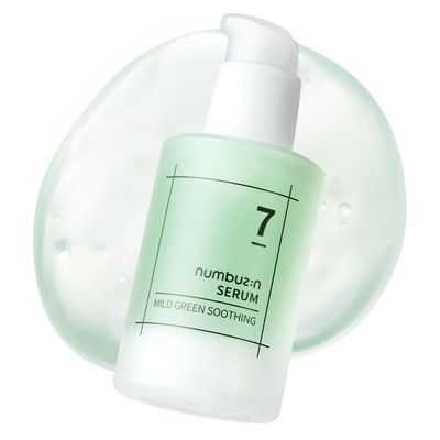 numbuzin No.7 Serum | Mild Green Soothing Serum | Green Gel Soothing Serum for Acne-prone skin, Sensitive Redness | Centella Asiatica, Green Tea, Noni | Korean Skin Care for Soothing | 1.69 fl. oz.