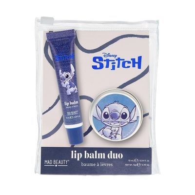Mad Beauty Disney Stitch Denim Lip Balm Duo | Blueberry Scent | Lip Care Gift Set | Cruelty-Free | Skincare Gift for Women, Adults, and Kids