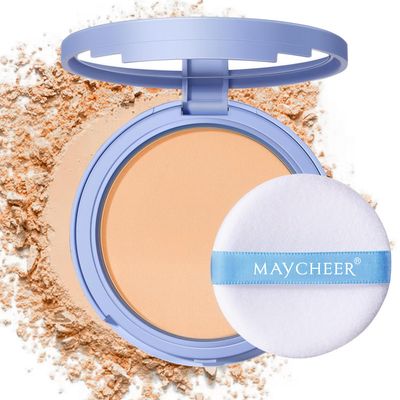 Oil Control Face Pressed Powder, Matte and Smooth Translucent Powder Setting Powder Makeup, Waterproof Long Lasting Finishing Face Powder, Cruelty-free (03 Dark)