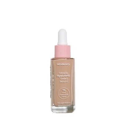 MCoBeauty Miracle Hyaluronic Tinted Serum, 3-4 Light/Medium, Hydration &amp; Glow for Radiant Skin, Vegan, Cruelty Free Cosmetics