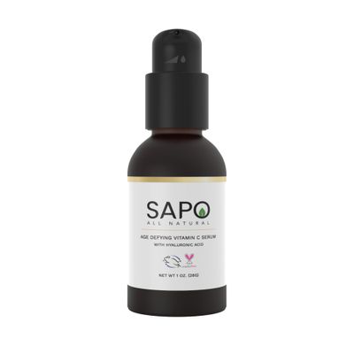 Sapo All Natural Vitamin C Serum - Brightening &amp; Hydrating Face Serum with Antioxidants, Plant-Based, Anti-Aging, Dark Spot Corrector, 100% Natural Ingredients, Gentle for All Skin Types