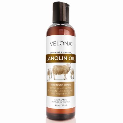 velona Lanolin Oil USP Grade 4 fl oz | 100% Pure and Natural Carrier Oil | Refined, Cold pressed | Skin, Hair, Body &amp; Face Moisturizing | Use Today - Enjoy Results
