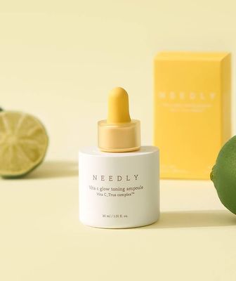 NEEDLY | Vita C Glow Toning Ampoule | Lightweight Brightening Ampoule with Vita C Complex | For Tone Improvement and Moisturizing