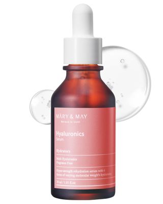 Mary&amp;May Hyaluronics Serum - Deeply Hydrating Multi-Hyaluronic Acid Serum for Improved Skin Moisture and Elasticity - Korean Skincare, EWG Green Grade, Hypoallergenic, 1.01 fl.oz.