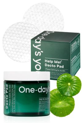ONE-DAYS YOU Help Me Dacto Pad | Korean Toner Pads Skincare for Face | Glycolic Acid Exfoliating Pads | Salicylic Acid Pads w/Centella Asiatica Extract Cleansing Pads for Face (60 sheets)