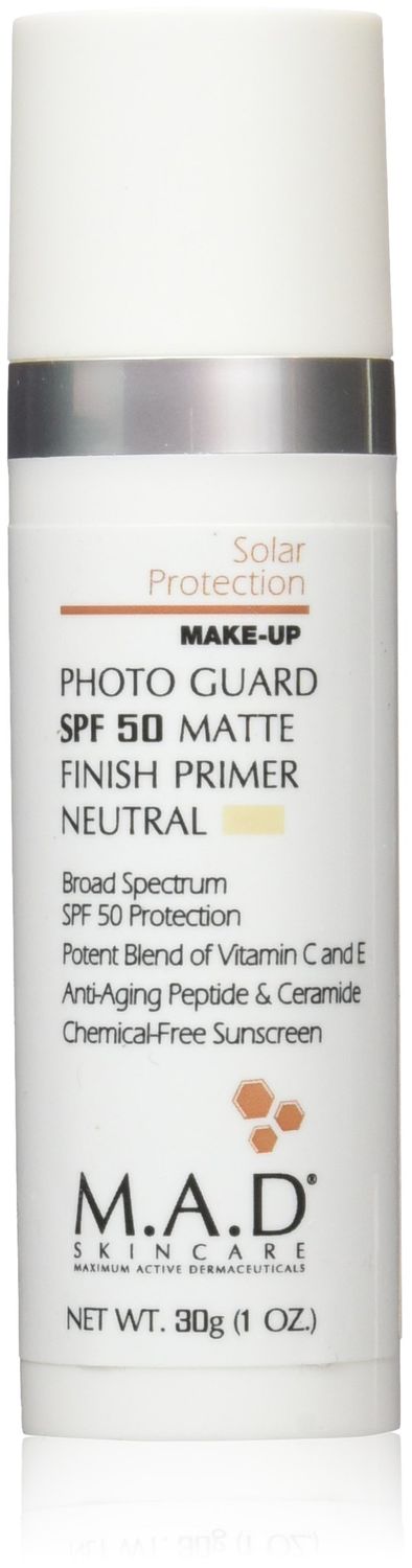 M.A.D SKINCARE SOLAR PROTECTION: Photo Guard SPF 50 Matte Finish Primer: Neutral - 30g