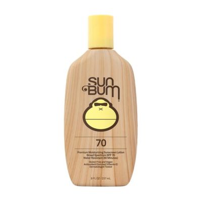 Sun Bum Original SPF 70 Sunscreen Lotion | Vegan and Hawaii 104 Act Compliant (Octinoxate &amp; Oxybenzone Free) Broad Spectrum Moisturizing UVA/UVB Sunscreen with Vitamin E | 8 oz