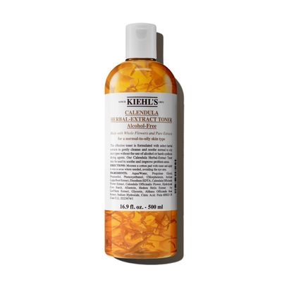 Kiehl&#39;s Calendula Herbal Extract Alcohol-free Toner, Soothing Facial Toner for Normal to Oily Skin, Visibly Reduces Redness &amp; Oil, Improves Skin Texture, Paraben-free, Fragrance-free - 16.9 fl oz