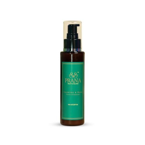 Prana Rose and Jasmine Face Cleanser 100ml / 3.38 fl oz | Natural Skincare | Hydrating cleanser | Ayurvedic ingredients | Anti Aging face wash| Rose and Jasmine infused |All skin types