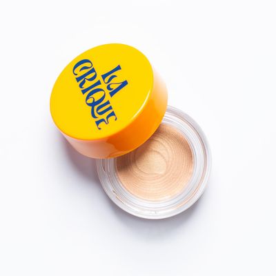 La Crique - Cream Eyeshadow &amp; Highlighter - Infused with Hyaluronic Acid + Calendula Flower - LightWeight Cream Makeup and Skincare - 99% Natural Ingredients - Vegan Make Up - 01 Golden Hour