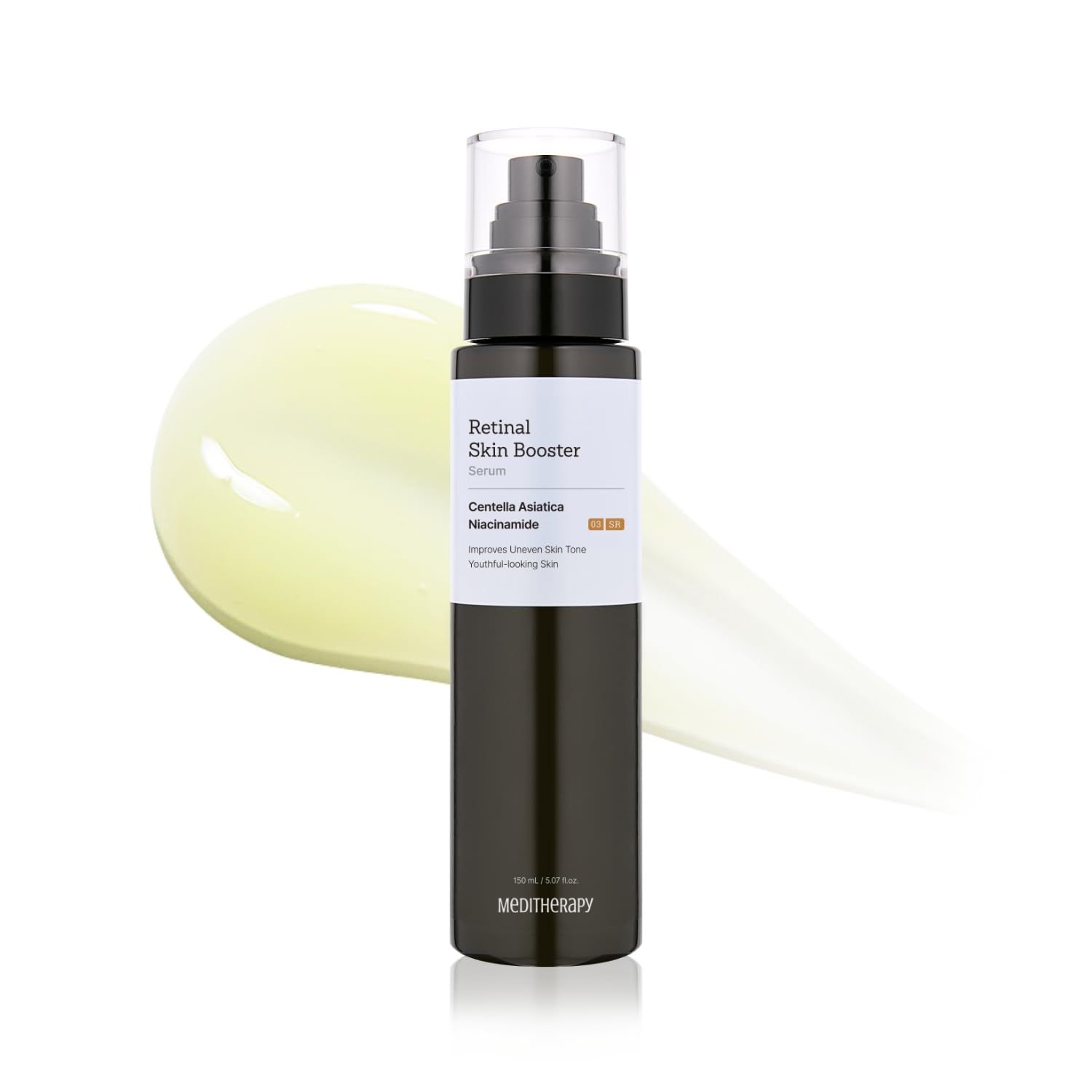 MEDITHERAPY Retinal Skin Booster Serum - Advanced Retinol Serum for Face - Hydrating and Firming Facial Serum for Uneven Skin Tone &amp; Fine Lines - Youthful Radiant Glow with Retinaldehyde - 5.07 fl.oz