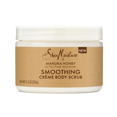 SheaMoisture Smoothing Body Scrub Manuka Honey To Reduce Rough Skin Exfoliating Body Scrub with Fair Trade Shea Butter 11.3 oz