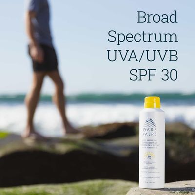 Oars + Alps Mineral SPF 30 Sunscreen Spray, Infused with Vitamin E and Antioxidants, Water and Sweat Resistant, 6 Oz
