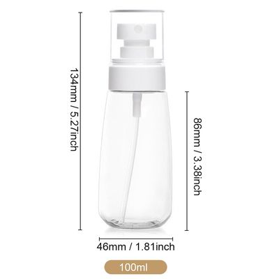 iDeep Travel Spray Bottle with Fine Mist, 4 Pack 13.4oz/100ml Small Spray Bottle for Hair Dressing &amp; Skin Care Refillable Spray Bottle Reusable Liquid Container for Travel Gardening Skin Care Hair