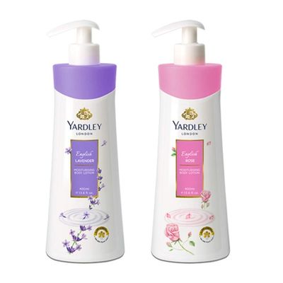 Yardley London - English Rose + English Lavender Hand &amp; Body Lotion for Women, (350ml+350ml)