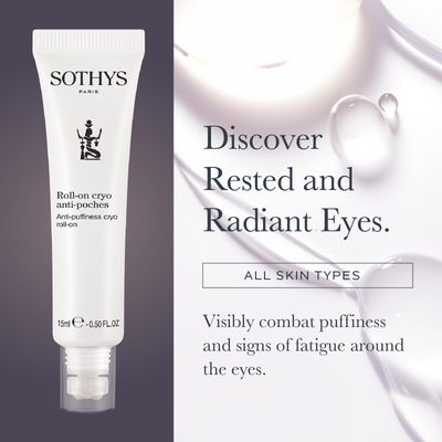 SOTHYS Anti-Puffiness Cryo Roll-On| Eye Roller Gel for Dark Circles, Puffy Eyes | Firming Undereye Care for Women