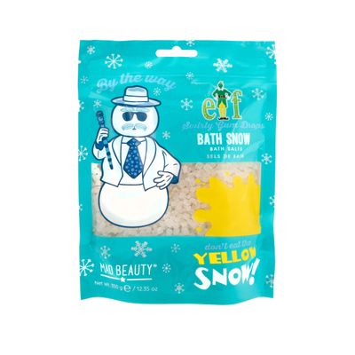 MAD Beauty Warner Bros Elf Yellow Snow Bath Salts, Body Care, Gum Drop Fragrance, Gag Gift, Christmas, Holidays, Healthy Glowing Skin, Relax &amp; Unwind