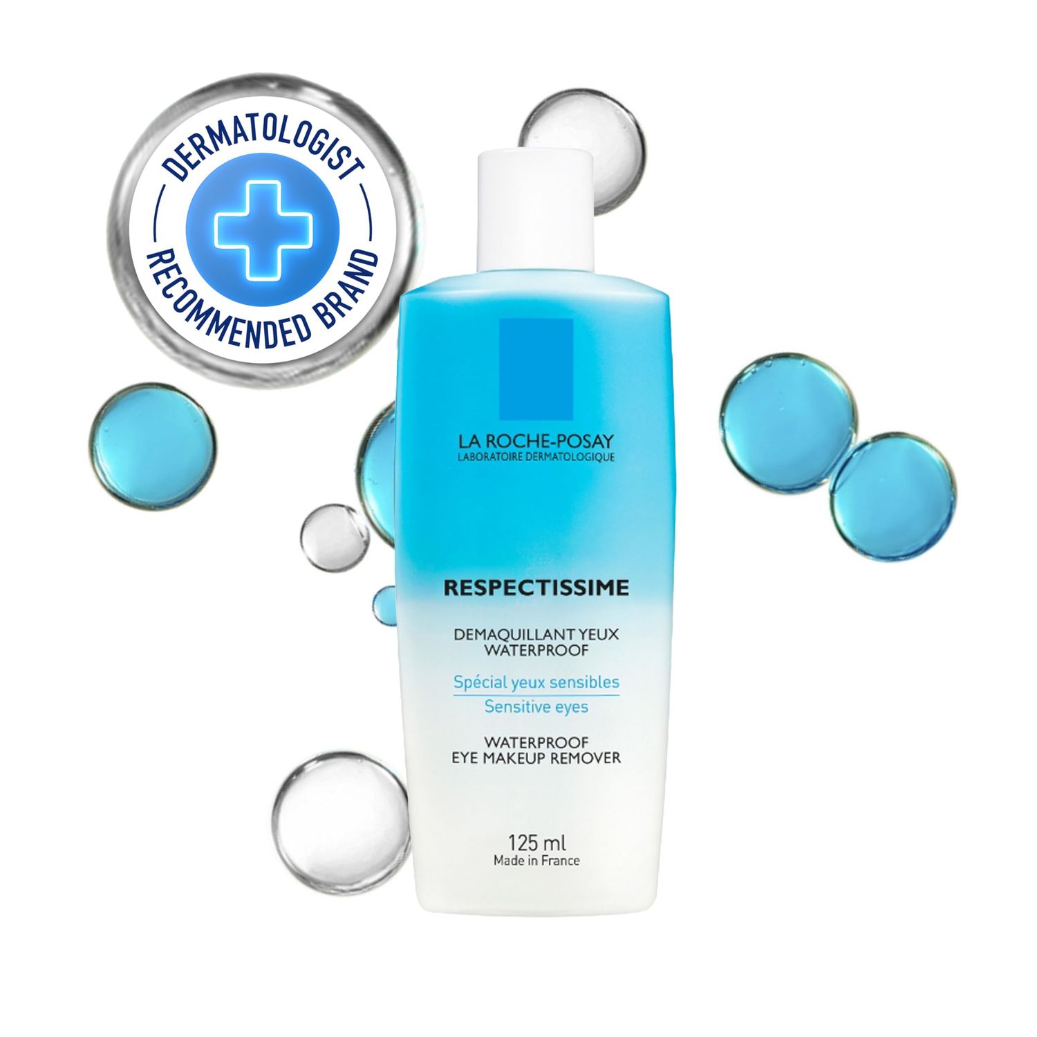 La Roche-Posay Respectissime Waterproof Eye Makeup Remover, Won&#39;t Irritate Sensitive Skin-Fragrance Free, 4.2 Fl Oz (Pack of 1)