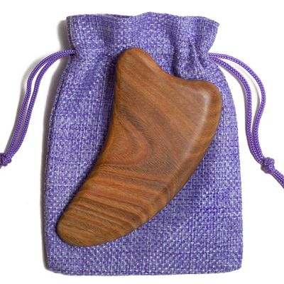 Moreinday Gua Sha Tool for Face, Gua Sha Facial Tools for Face Massage, Wooden Guasha Tool Reduce Puffiness - Green Sandalwood