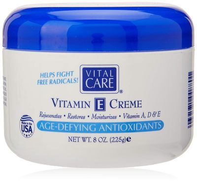 Vital Care Vitamin E Crme, (8 Fl. Oz), A Complete Skin Care with Age- Defying Antioxidants for Men and Women