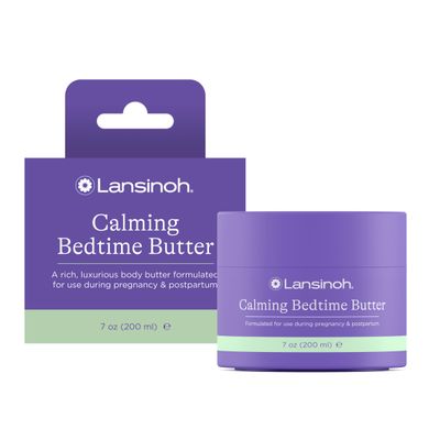 Lansinoh Magnesium Bedtime Butter Body Lotion for Pregnant Moms, Calm Magnesium Lotion for Aching Muscles, Lotion for Women &amp; Soothing Massage Sleep Aid, Promote Relaxation, Help Ease Cramps, 7 oz.