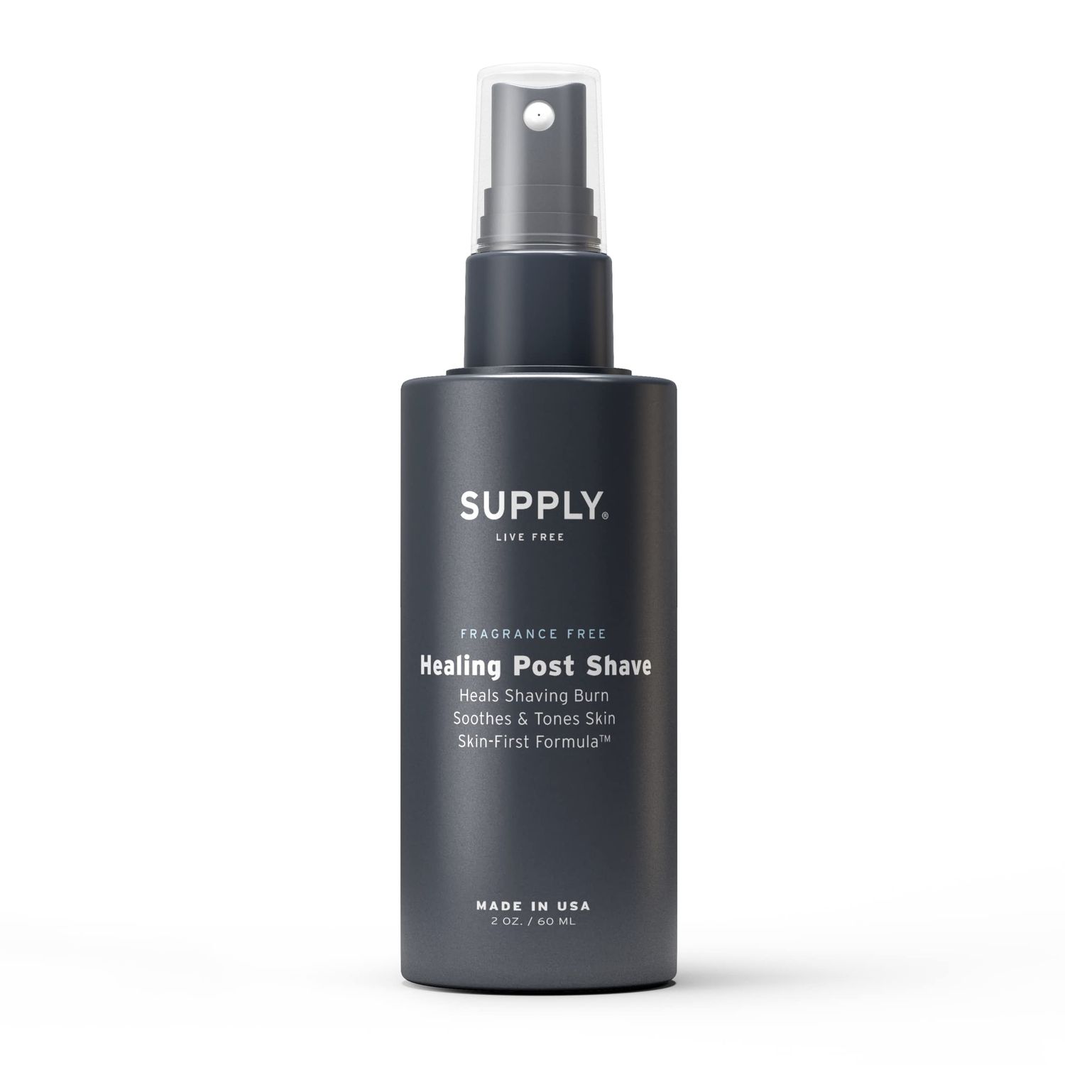 Supply Healing Post Shave- Fragrance Free After Shave- Alcohol- Free Soothing Formula for Men- Nourishes, Soothes and Boost Cell Repair- for Sensitive and Acne-Prone Skin- 2 oz. Bottle