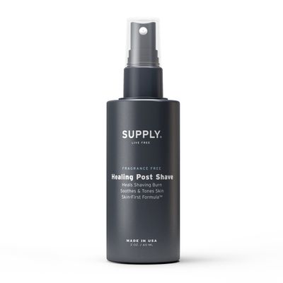 Supply Healing Post Shave- Fragrance Free After Shave- Alcohol- Free Soothing Formula for Men- Nourishes, Soothes and Boost Cell Repair- for Sensitive and Acne-Prone Skin- 2 oz. Bottle