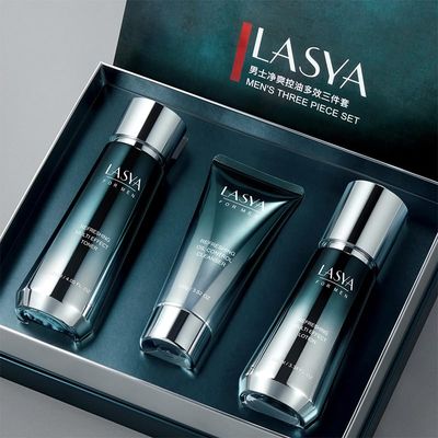 R RadiantRise Oil Control Skin Care Set For Men 3-In-1 Skin Care Routine With Cleanser Toner Lotion 3 Step Skin Care Routine