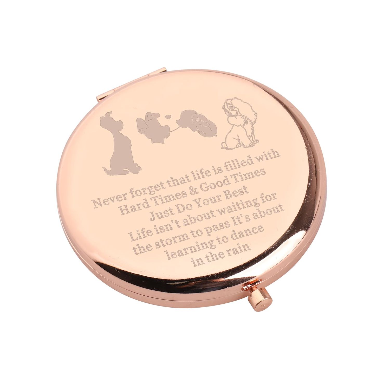 WSNANG Lady Dog Compact Mirror Cartoon Inspired Gifts Tr-amp Movie Fans Gifts Dog Lover Makeup Pocket Mirror (Dog Mirror)