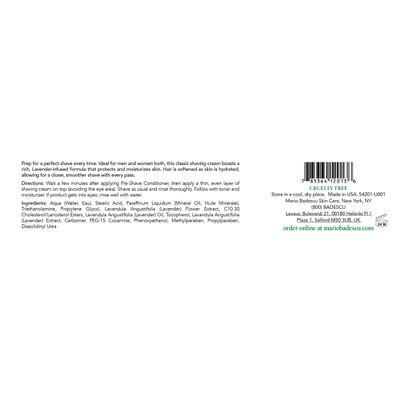 Mario Badescu Shaving Cream for Women and Men - Classic, Unisex Non-Foaming Shave Cream Formula Infused with Lavender Oil and Vitamin E - Helps Prep, Protect and Moisturize for a Closer Shave, 8 Oz