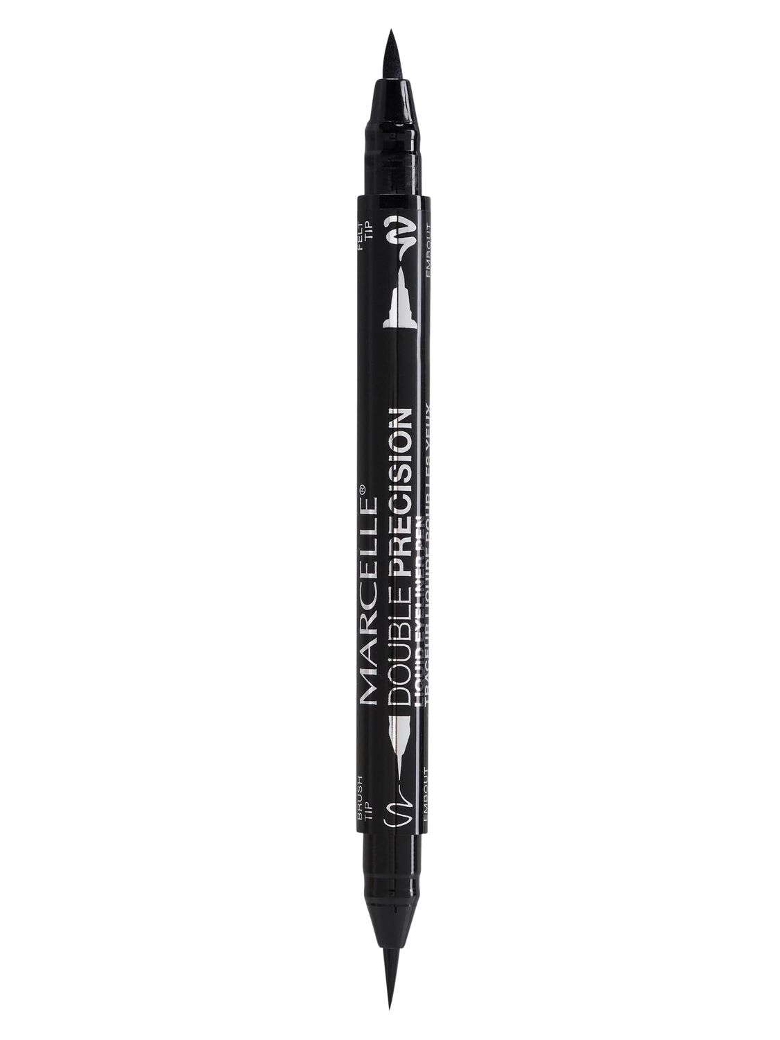 Marcelle Double Precision Liquid Eyeliner Pen, Intense Black, Hypoallergenic and Fragrance-Free, 0.04 fl oz