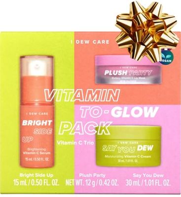 I DEW CARE Korean Skin Care Set - Vitamin To Glow Pack | Travel Size Skincare Gift Set for Teen Girls, Niacinamide &amp; Vitamin C, Valentine Gift Sets for Women, Glass Skin, Vegan, Cruelty Free