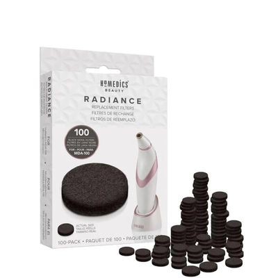 Homedics Radiance Replacement Black Wool Filters for the HoMedics Radiance Microdermabrasion Tool (Part # MDA-100) 100/pk, Professional Skin Rejuvenation Filters