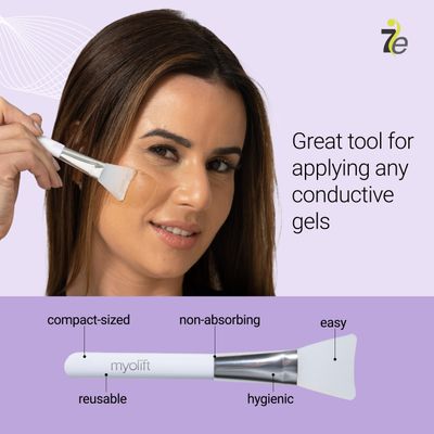 MyoLift 7eWellness Applicator Silicon Brush - Mask applicator brush for Facial Skincare, Reusable brush for the Anti Aging mask, Soft &amp; Durable Face Mask Applicator for gels, DIY masks, easy-to-clean