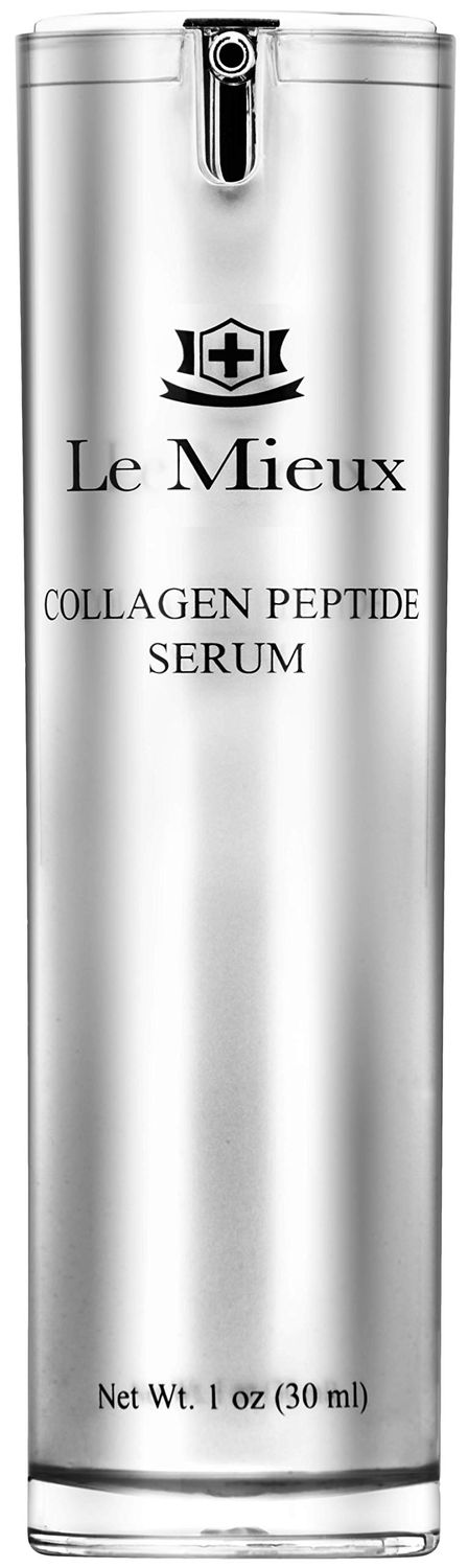 Le Mieux Collagen Peptide Serum - Concentrated, Creamy Anti Aging Face Serum with Skin Contouring Peptides &amp; Moisturizing Hyaluronic Acid, No Parabens or Sulfates (1 oz / 30 ml)