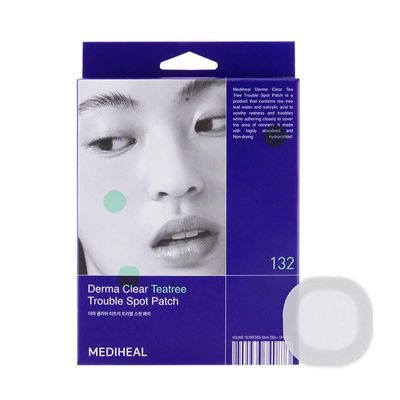 Mediheal Derma Clear Teatree Treatment Spot Patch (132 Counts) - Acne Relief, Oil and Moisture Balance with Teatree &amp; Salicylic Acid