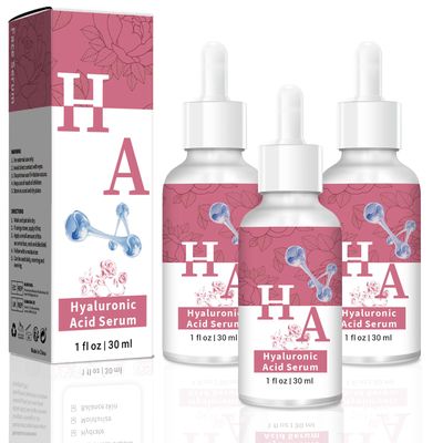 Rose Facial Serum with 2.3% Hyaluronic Acid Serum for Face Plump Skin Moisturizing Moisturize Smoothes Wrinkles (3 Pack 1FL.OZ|30ml Each)