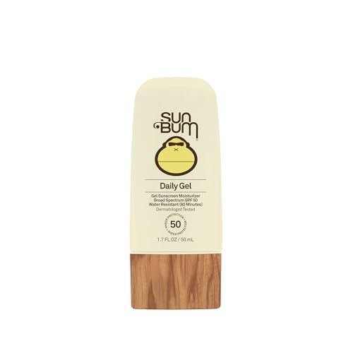Sun Bum Daily SPF 50 Face Sunscreen| Broad Spectrum Moisturizing Facial Sunblock with Vitamin E | Clear Gel | Vegan and Hawaii 104 Act Compliant (Octinoxate &amp; Oxybenzone Free) | Travel Friendly 1.7 oz