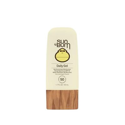 Sun Bum Daily SPF 50 Face Sunscreen| Broad Spectrum Moisturizing Facial Sunblock with Vitamin E | Clear Gel | Vegan and Hawaii 104 Act Compliant (Octinoxate &amp; Oxybenzone Free) | Travel Friendly 1.7 oz